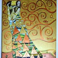 Reproduktion: Klimt – Die Erwartung, Vorlage zum Stocletfries